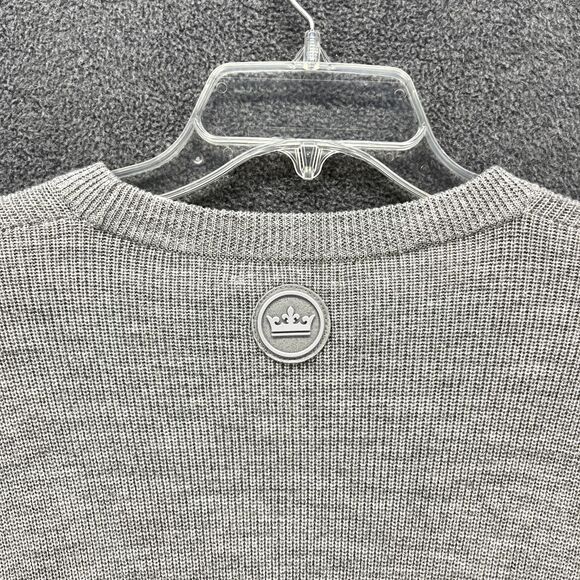 Peter‎ Millar Sweater Mens Medium Gray Blue Crown Crewneck Merino Wool Knit - Picture 14 of 16